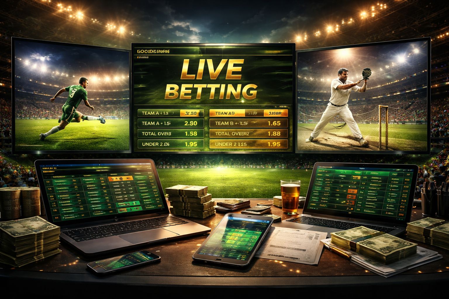 Bóng Đá, Cricket Và Thị Trường Hàng Ngày Sẵn Sàng Hành Động